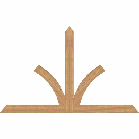 Ekena Millwork Richland Timber Gable Bracket, Western Red Cedar, 96"W x 60"H x 1 1/2"D x 5 1/2"F, 15/12 Pitch GBW096X60X0206RIC00SWR